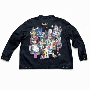 Jane Elissa Vintage Denim Jacket Black Jean Shacket New York City 1X